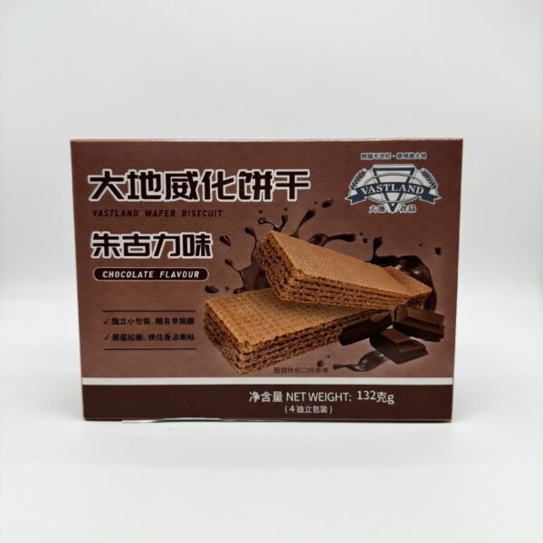 大地食品 彩盒庄朱古力味威化