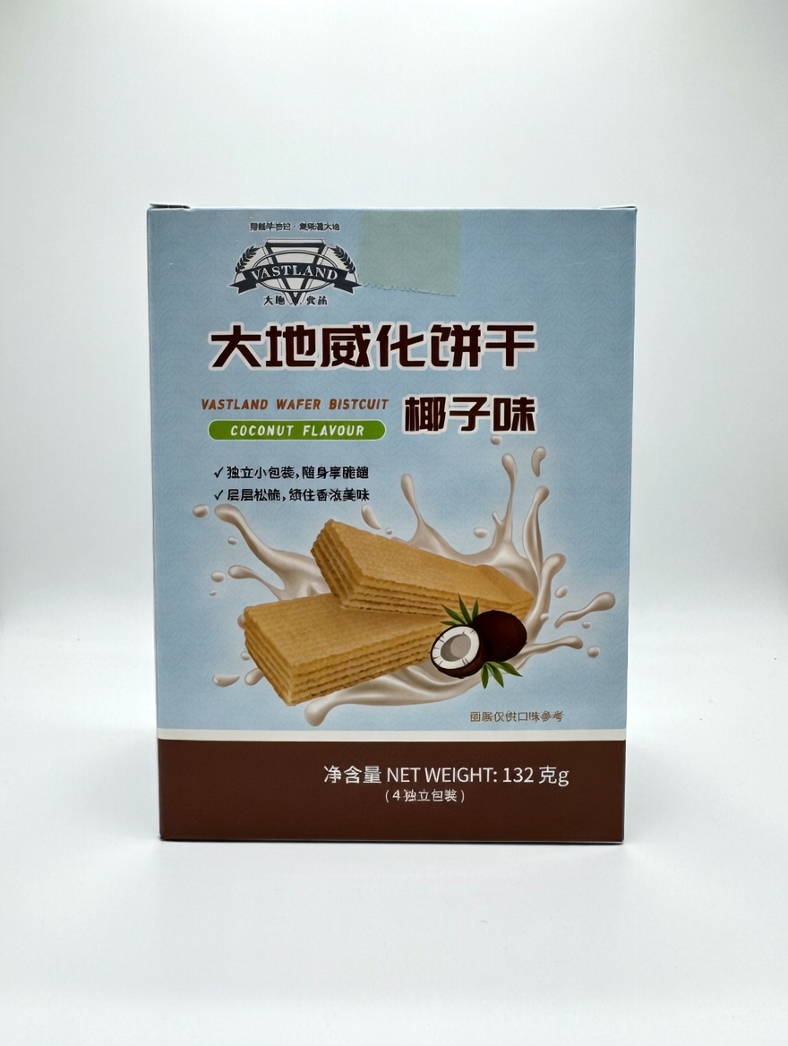 大地食品 彩盒庄椰子味威化 大地食品 彩盒庄椰子味威化