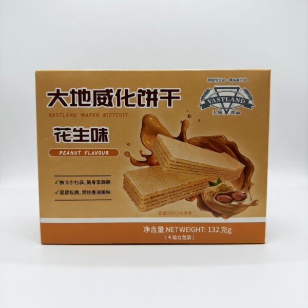 大地食品 彩盒庄花生味威化