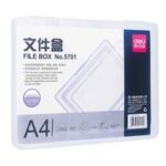 Deli A4透明膠質文件盒 (20mm) #5701｜億高公司 EAT-GO