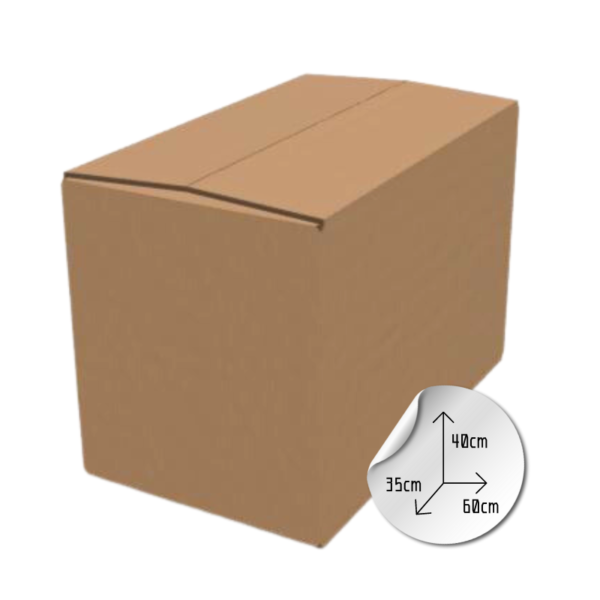 60x35x40cm 標準紙箱 通用紙盒 (雙坑)-搬屋 搬Office 常用尺寸 可放入6個 3" Box File｜億高公司 EAT-GO
