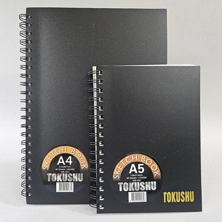 Tokushu 雙線圈簿 素描簿/ 畫簿 60頁 110gsm紙 Tokushu 雙線圈簿 素描簿/ 畫簿 60頁 110gsm紙