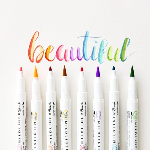 Zebra Mildliner Brush 雙頭柔性螢光筆 毛筆咀 25色套裝｜億高公司 EAT-GO