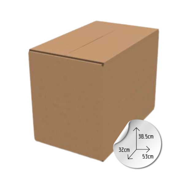 53x32x38.5cm 標準紙箱 通用紙盒 (雙坑)-搬屋 搬Office 常用尺寸 可放入6個 3" Box File｜億高公司 EAT-GO