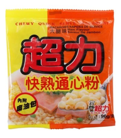 超力快熟通心粉 火腿味 96克 包裝正面