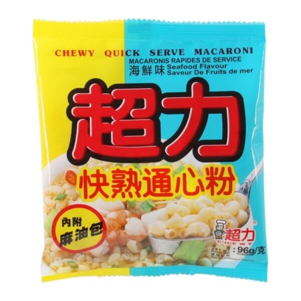 超力快熟通心粉 海鮮味 96克 包裝正面