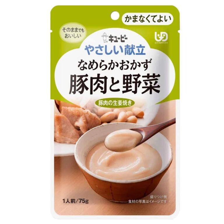 日本 Kewpie 介護食品 香滑豬肉野菜糊（生薑燒風味）75克