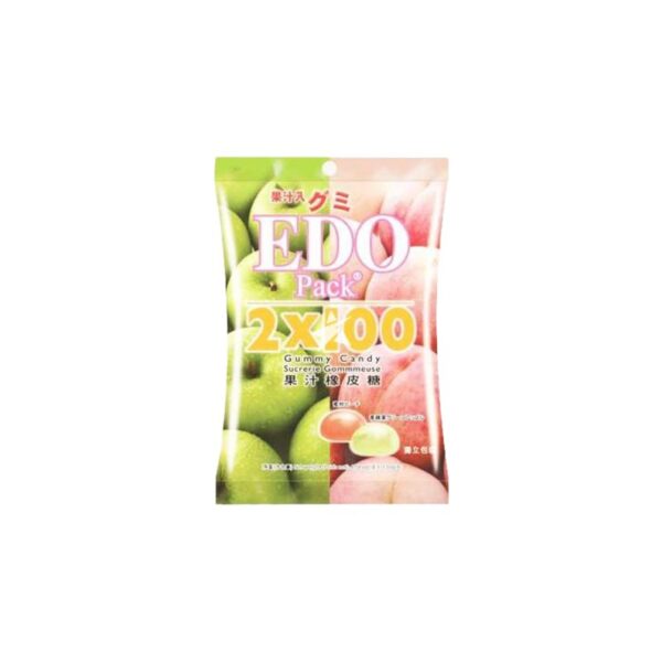 EDO Pack 果汁橡皮糖 青蘋果＋水蜜桃 2×100g