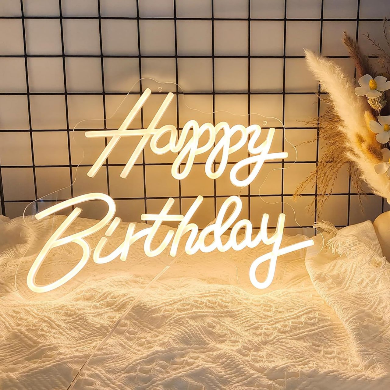 Happy Birthday 霓虹燈牌 LED 生日燈牌 42x30.5cm 42x32cm Happy Birthday 霓虹燈牌 LED 生日燈牌 42x30.5cm 42x32cm