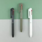 Pentel Calme 3C 0.5mm 仿皮革靜音三色原子筆 BXAC35｜億高公司 EAT-GO