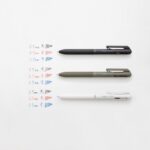Pentel Calme 3C 0.5mm 仿皮革靜音三色原子筆 BXAC35｜億高公司 EAT-GO