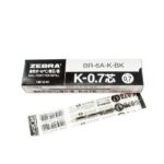 Zebra 斑馬牌 K-0.7 (BR-6A-K) 真美按掣原子筆芯 (1盒10支)｜億高公司 EAT-GO
