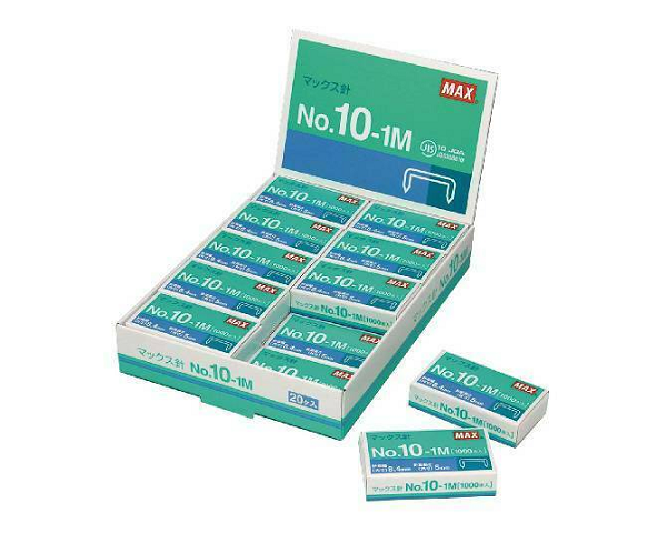 Max 10-1M 釘書釘 5mm 10號書釘 原盒 (20小盒x1000枚)｜億高公司 EAT-GO