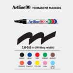 Artline 雅麗 #90 箱頭筆 (方咀 2-5mm) 9色可選｜億高公司 EAT-GO