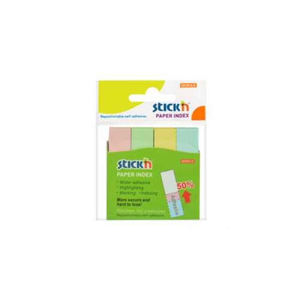 Hopax Stick'n 4色旗仔 Memo (12x50mm) #21612｜億高公司 EAT-GO
