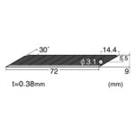 日本 NT 超銳角30°黑魂專業刀片 細界刀片 BA-15P (1包10片)｜億高公司 EAT-GO