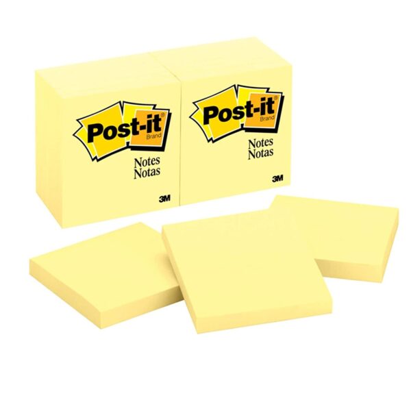 3M 3x3" Post-it Memo 黃色報事貼 #654｜億高公司 EAT-GO