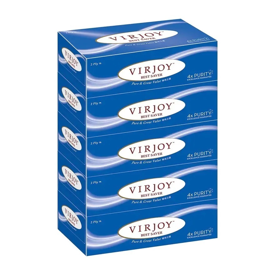 i348p-a22266be-1-2 Virjoy 唯潔雅 藍色 盒裝面紙 紙巾Y312V2 (1條5盒)|億高公司 EAT-GO