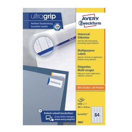 i348p-dbfd1ea0-1 Zwech Label #3667 48.5x16.9mm (1盒100張)|億高公司 EAT-GO