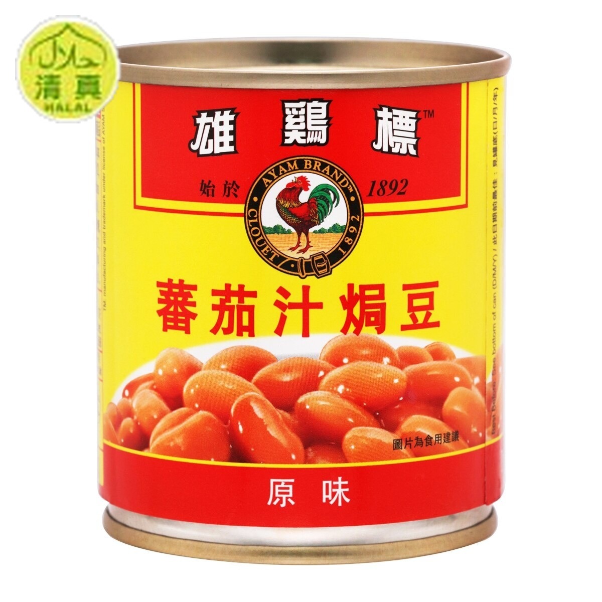 雄雞標 蕃茄汁焗豆 230g(清真認證) 雄雞標 蕃茄汁焗豆 230g 清真認證 Halal