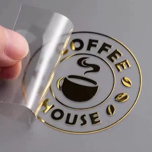 LOGO 金屬標分離貼 商標不干膠燙金貼紙轉印貼