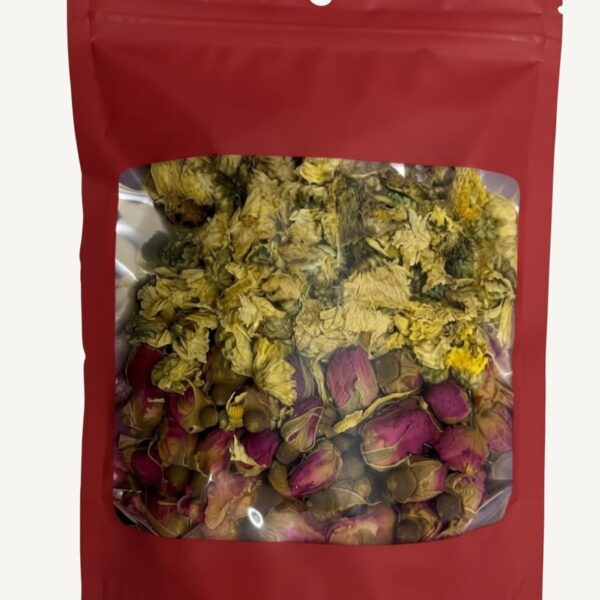 玫瑰花 + 菊花 花茶（乾花／花苞，用於沖泡花茶）