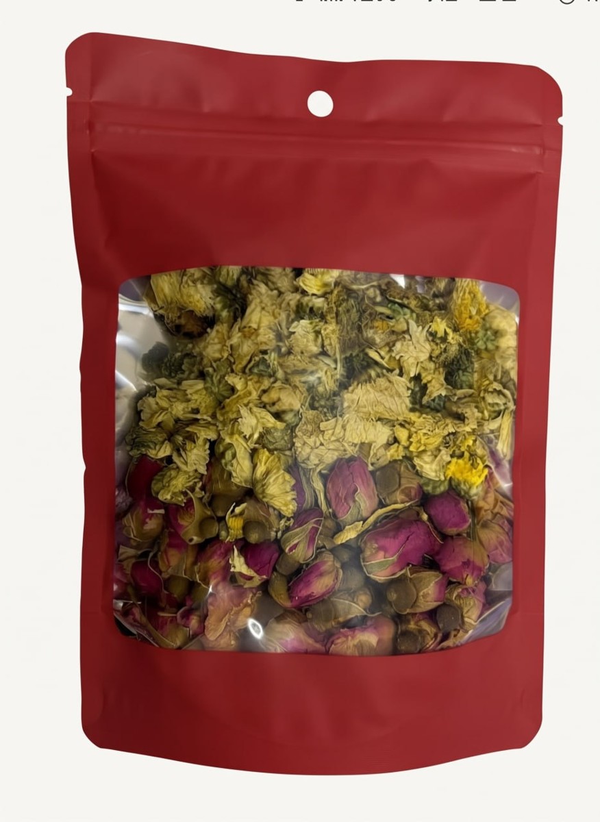 玫瑰花 + 菊花 花茶（乾花／花苞，用於沖泡花茶）